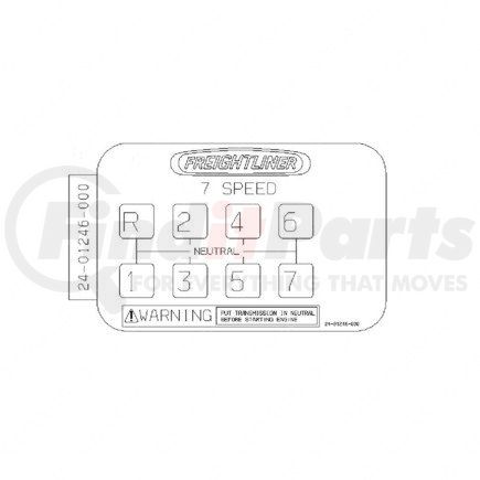 Freightliner 24-01246-000 Multi-Purpose Decal - Shift Pattern