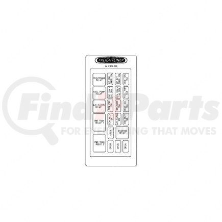 Freightliner 24-01670-005 Miscellaneous Label - Electric Center, Chassis, Power Distribution Module, Gas