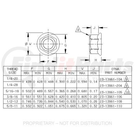 Freightliner 23-13861-105 Nut