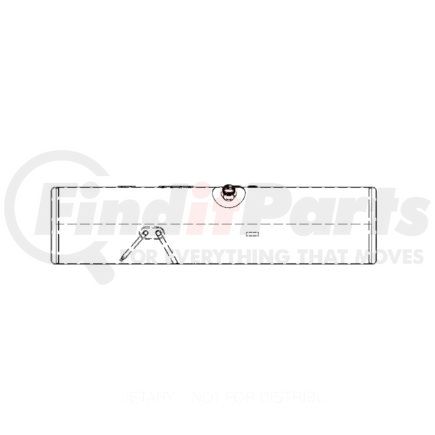 Freightliner A03-35654-407 Fuel Tank - 80 Gallon, Polished, Right Hand