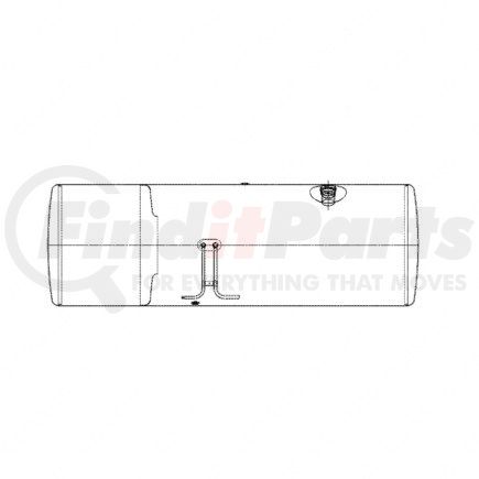 Freightliner A03-35695-564 Fuel Tank - Left Hand, 25 Inch, 150 Gal, Aluminum, Polished