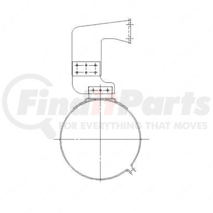 Freightliner A04-17823-000 Exhaust Muffler Bracket - Zinc Plating with Colorless Chrome Plated-Coated