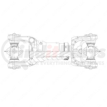 Freightliner A09-11468-002 Driveshaft - 17XLN, Full Round, 42 Degree, 18.53 Inch, S/C-Prime