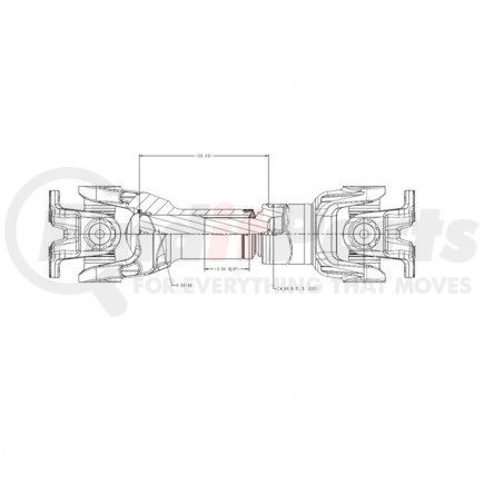 Freightliner A09-50040-680 Drive Shaft - RPL35, Flange, Main, 68.0, Prime
