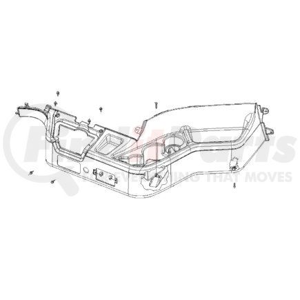 Freightliner A18-39831-000 Dashboard Assembly, Gray Painted, ABS, 5.5mm Thickness