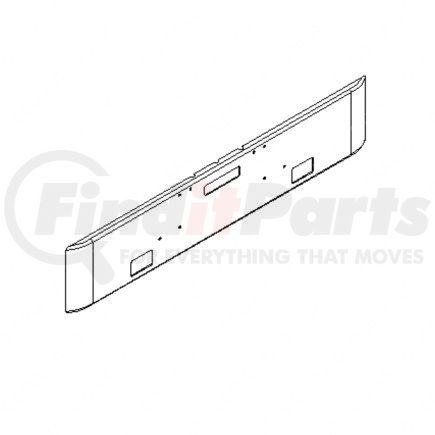 Freightliner A21-25905-003 Bumper - Front, Texas Square, with Round Lights and Integral Step