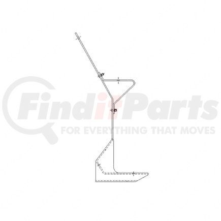 Freightliner A22-33062-007 Fuel Tank Step Bracket - Without Fuel Tank Faring, Polished