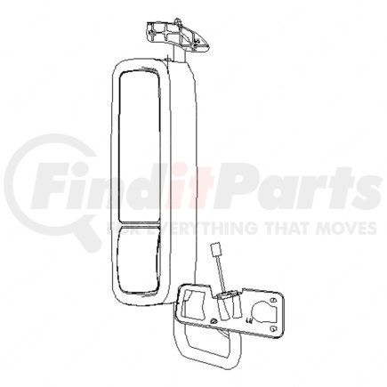 Freightliner A22-62162-004 Mirror Assembly - Bright, Cover, Man, Left Hand