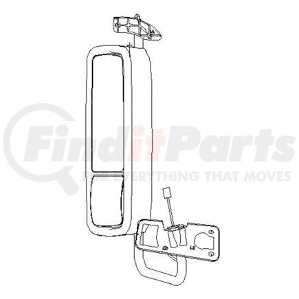 Freightliner A22-62162-006 Mirror Assembly - Rearview, Outer, Bright, Remote, Heated, Left Hand