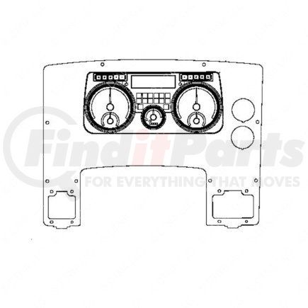 Freightliner A22-72308-620 Instrument Cluster Assembly - ICU4ME, Nafta, Black