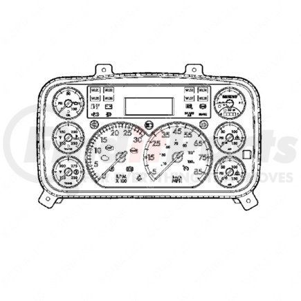 Freightliner A22-74544-022 Instrument Cluster - ICU3S, US, Transmission, Hydraulic/Air