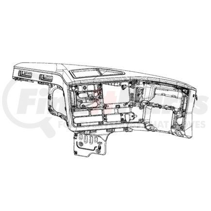 Freightliner A22-75136-000 Dashboard Assembly - Main,43N, Right Hand Drive