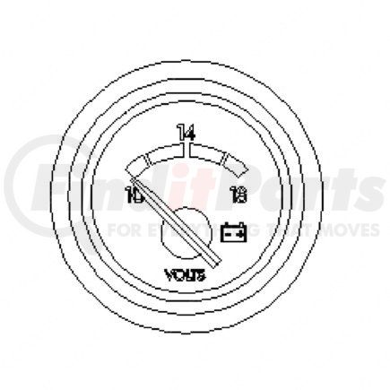 Freightliner A22-38919-000 Engine Electrical Voltmeter Gauge, AMA, Standard/Metric, 10-18 V