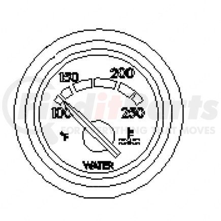 Freightliner A22-39570-000 Engine Coolant Temperature Gauge - Water, Electric, AMA, Chrome