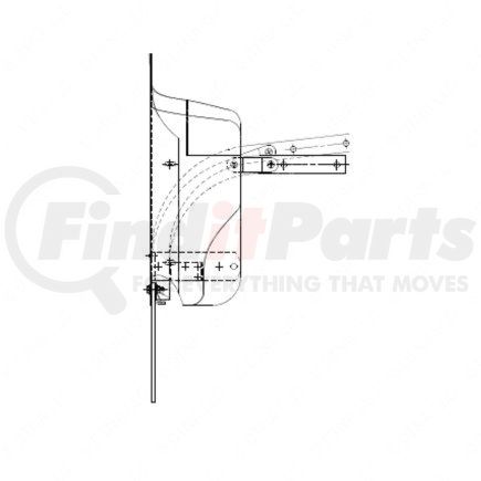 Freightliner A22-39691-030 Truck Cab Extender - Fairing, 11/7 Left Hand, Black