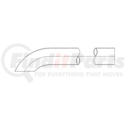 Freightliner E04-13444-063 Exhaust Stack Pipe - 5 x 63, Aluminized Steel, Curved