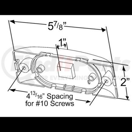 Freightliner GRO 46302 Marker Light - Polycarbonate Lens, Polypropylene housing, Red Lens