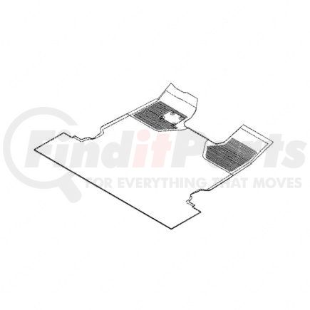 Freightliner W18-00071-693 Body Floor Covering Assembly - Carpet, Sleeper Cab