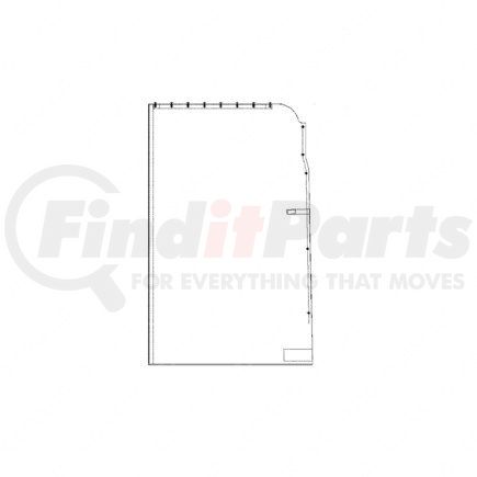 Freightliner W18-00093-016 CURTAIN-SLEEPER,LH,MID ROOF