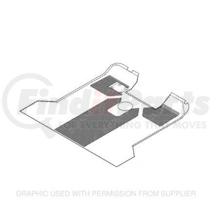 Freightliner W18-00204-002 Body Floor Covering - Vinyl, FLD, 70 Inch, Sleeper