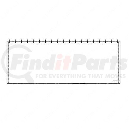 Freightliner W22-00001-001 Privacy Curtain - Cover Rear, Right Hand Side