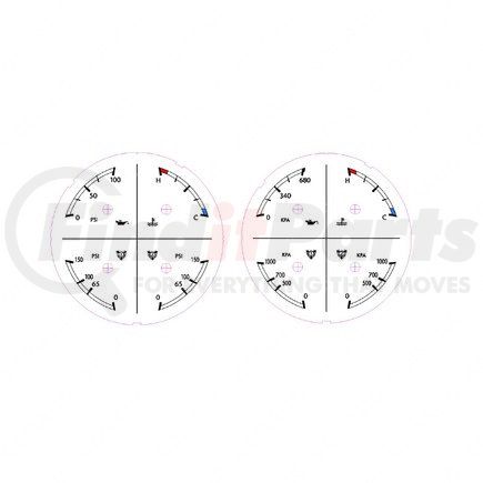 Freightliner W22-00013-037 GAUGE-AIR PRESS,4N1,OP/CT,POL