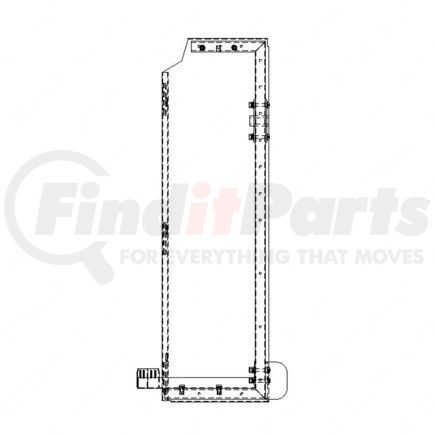 Freightliner WWS 63323-7269 Sleeper Bunk Support Bracket - Right Side, Aluminum, Black, 34.14 in. x 10.05 in.