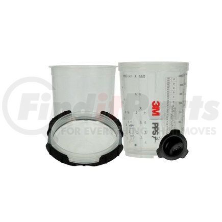 3M 26112 PPS™ Series 2.0 Spray Cup System Kit, Midi (13.5 fl oz, 400 mL), 200 Micron Filter, 1 kit per case
