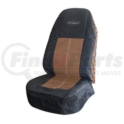 SEATS INC 181704XN1163 - coveralls-high back blk/brwn | coveralls seat cover high - back black/brown color | seat cover