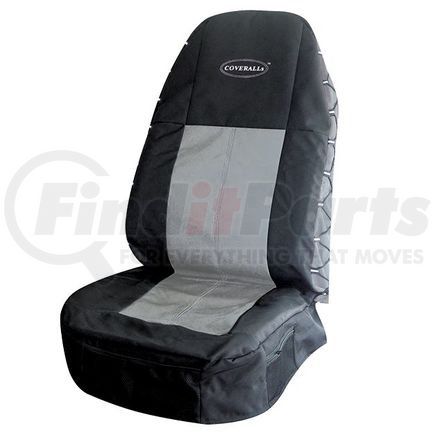 Kenworth 181704XN1165 Seat Coveralls - High Back Black/Gray