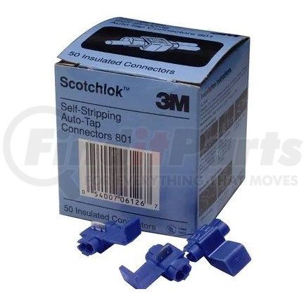 3M 06126 Scotchlok Electrical Insulation Displacement Connectors, 801 (50/PKG), Item # 06126