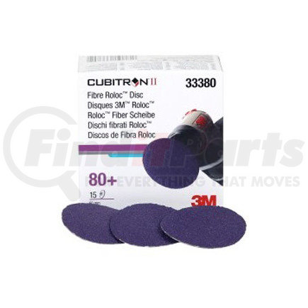 3M 33380 Cubitron™ II Roloc™ Fibre Disc 786C, 2 in (50 mm), 80+, 15 discs per carton, 6 cartons per case