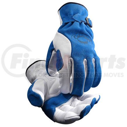 CAIMAN 1302-3 Riding Gloves - Small, Blue - (Pair)