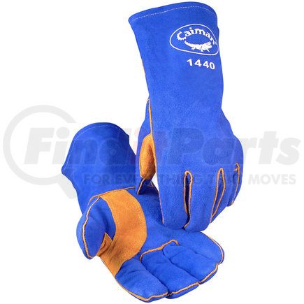Caiman 1440 Welding Gloves - Large, Blue - (Pair)