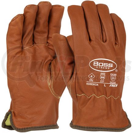 West Chester KS993KOA/L Riding Gloves - Large, Brown - (Pair)