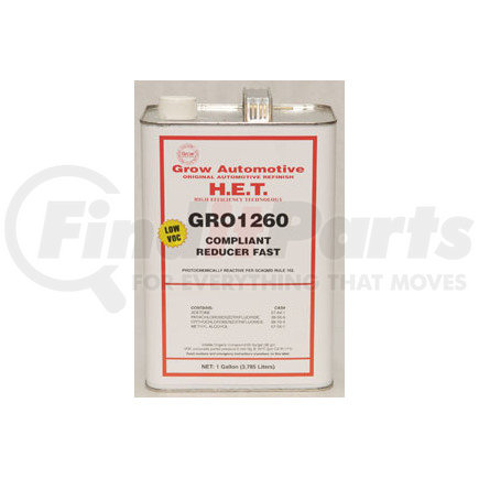 Grow Automotive 1260-1 Zero VOC Fast Urethane Recucer, Gallon