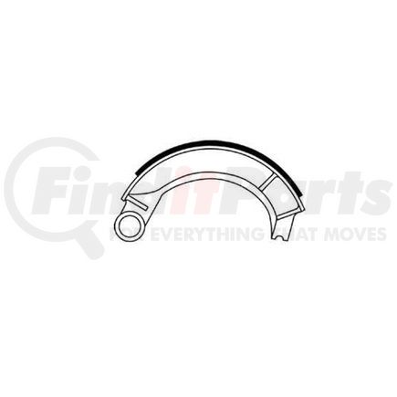 HALDEX GG4471TCR - drum brake shoe and lining assembly - rear, relined, 1 brake shoe, without hardware, for use with meritor tractor "p" series - cast iron applications | relined shoe for 18" meritor tractor "p" series - cast iron, fmsi 4471 | drum brake shoe