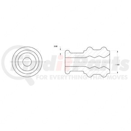 Freightliner 23-13217-141 Multi-Purpose Seal - Cable, Apex2.8Ws, Yellow