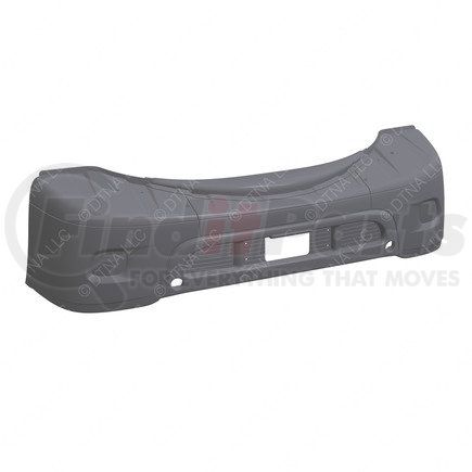 Freightliner A21-28940-012 Bumper - Enhanced Aerodynamic, Gray, without Light Cutouts