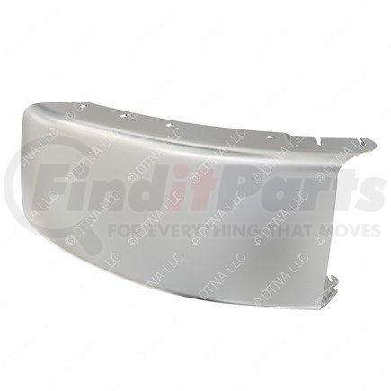 Freightliner A21-26500-039 Bumper End - Left Side, Steel, Silver, 633.52 mm x 353.52 mm, 3.42 mm THK