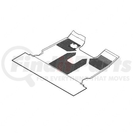 Freightliner w1800070394 Body Floor Covering - Carpolyethylene Terephthalate, Sleeper, Flx