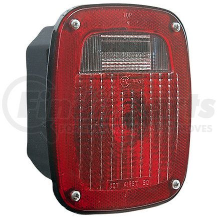 PETERSON LIGHTING 445 - universal three-stud combination tail light - with license light | incandescent thin line, universal, 3-stud combination, w/o license light