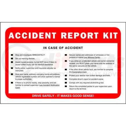 JJ Keller 1046 Accident Report Kit in Envelope - No Camera - Standard Kit