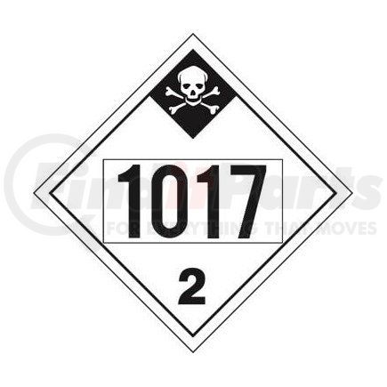 JJ Keller 1605 1017 Placard - Division 2.3 Inhalation Hazard - 20 mil Polystyrene, Laminated