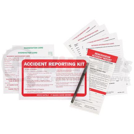JJ Keller 3820 Memorandum Accident Report Kit in Envelope - No Camera - Without camera