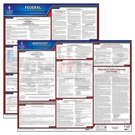 JJ KELLER 38145 Poster - 2022 Kentucky & Federal Labor Law Posters - State & Federal Poster Set (Spanish)