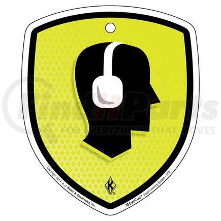 JJ KELLER 43288 EyeCue Tags - PPE Hearing Protection Reminder - Tag, 3" x 4" (10-Pack)