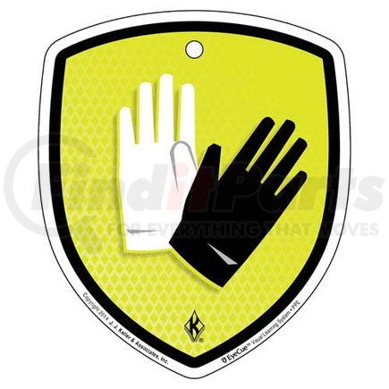 JJ KELLER 43289 EyeCue Tags - PPE Hand Protection Reminder - Tag, 3" x 4" (10-Pack)