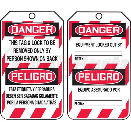 JJ Keller 29887 - Lockout/Tagout Tags - Bilingual (Spanish) - 5-Pack ...