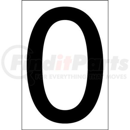 JJ Keller 3134 Individual 4" Vinyl Numbers - 4" Vinyl - 0 (zero)